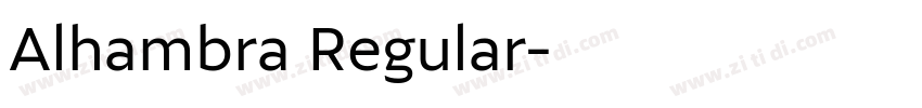 Alhambra Regular字体转换